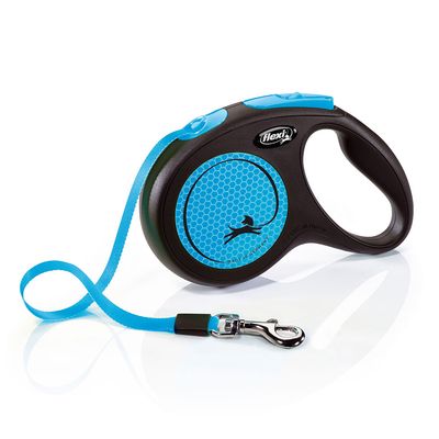 flexi New Neon Gurt-Leine blau, 5 m