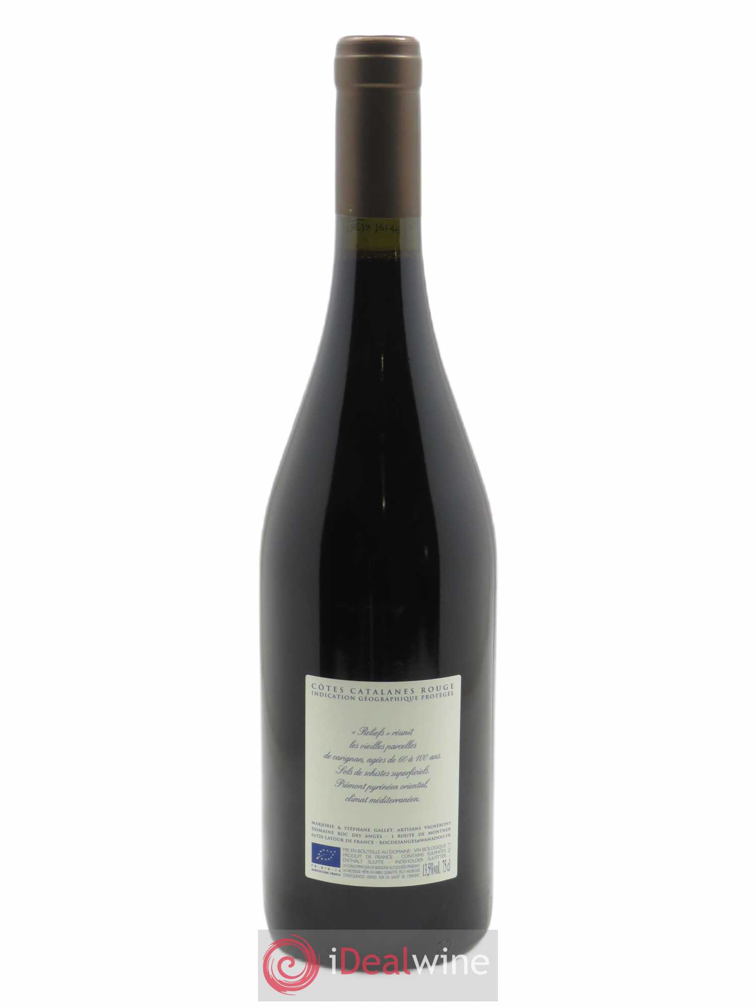 Côtes du Roussillon Roc des Anges Reliefs Marjorie et Stéphane Gallet  2019 - Lot de 1 Bouteille