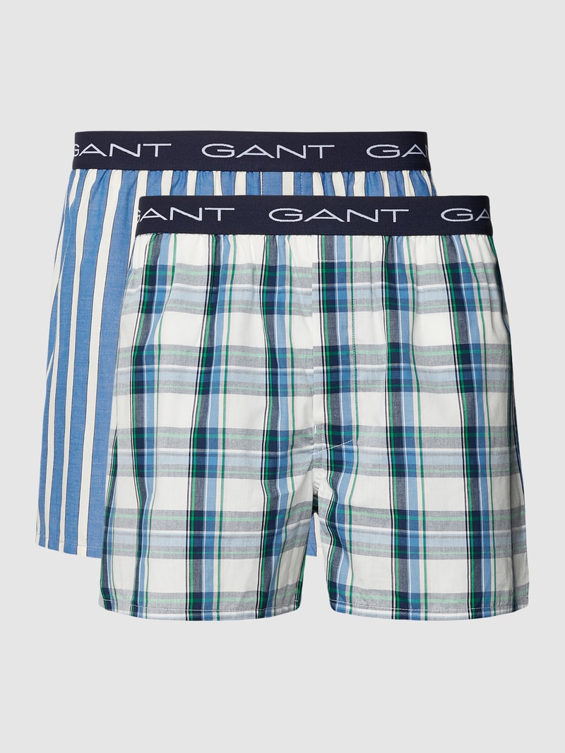 Boxershorts mit elastischem Logo-Bund im 2er-Pack in blau