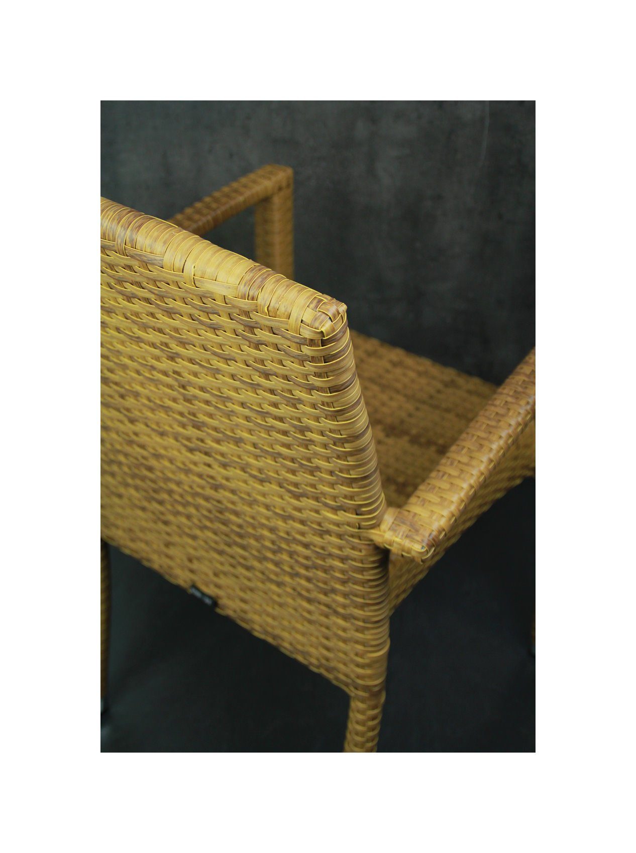 Konway Stapelstuhl MAUI (4 St), 4x KONWAY® MAUI Stapelsessel Tabaco Premium Polyrattan Sessel