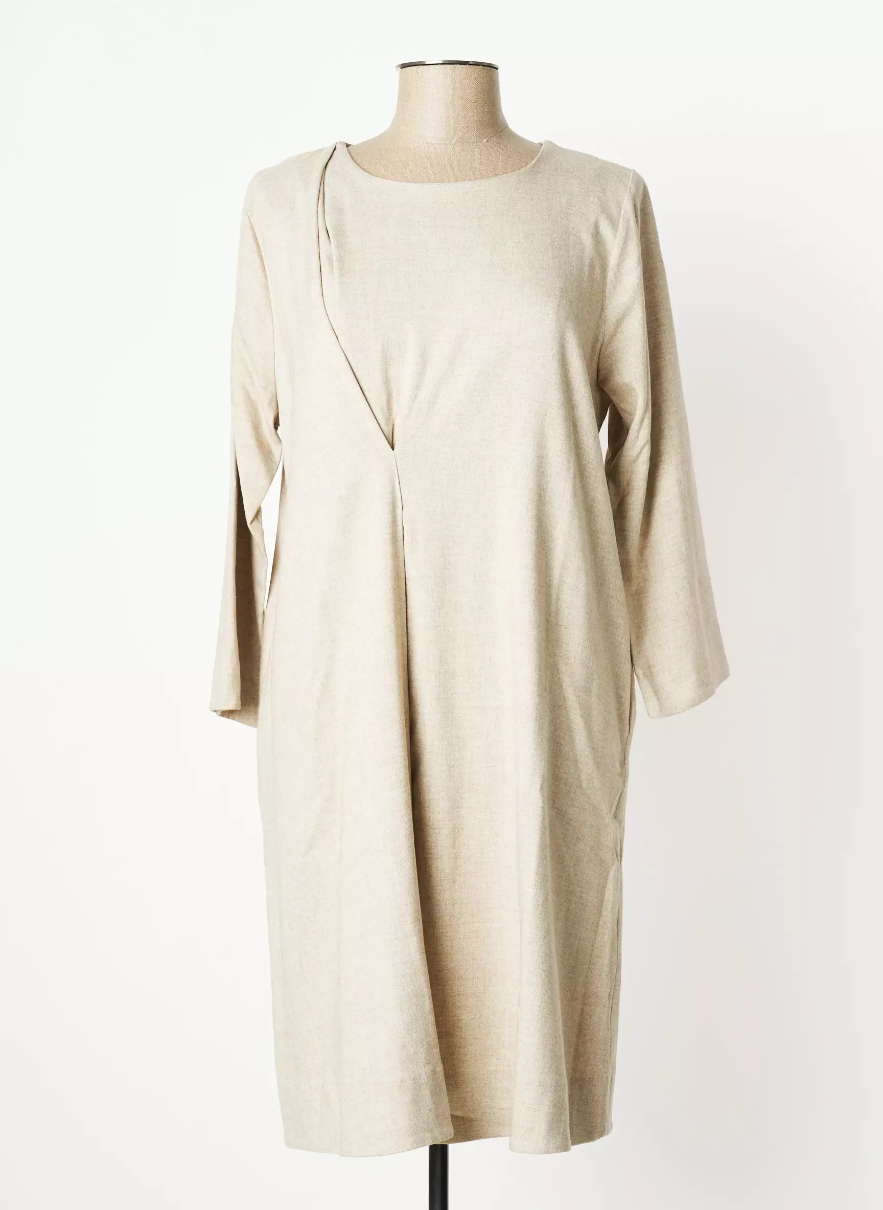 Humility Robes Mi Longues Femme couleur beige