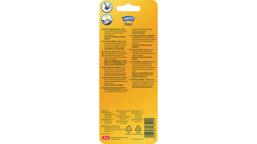Swirl® Staubsauger Deo Sticks Zitrone
