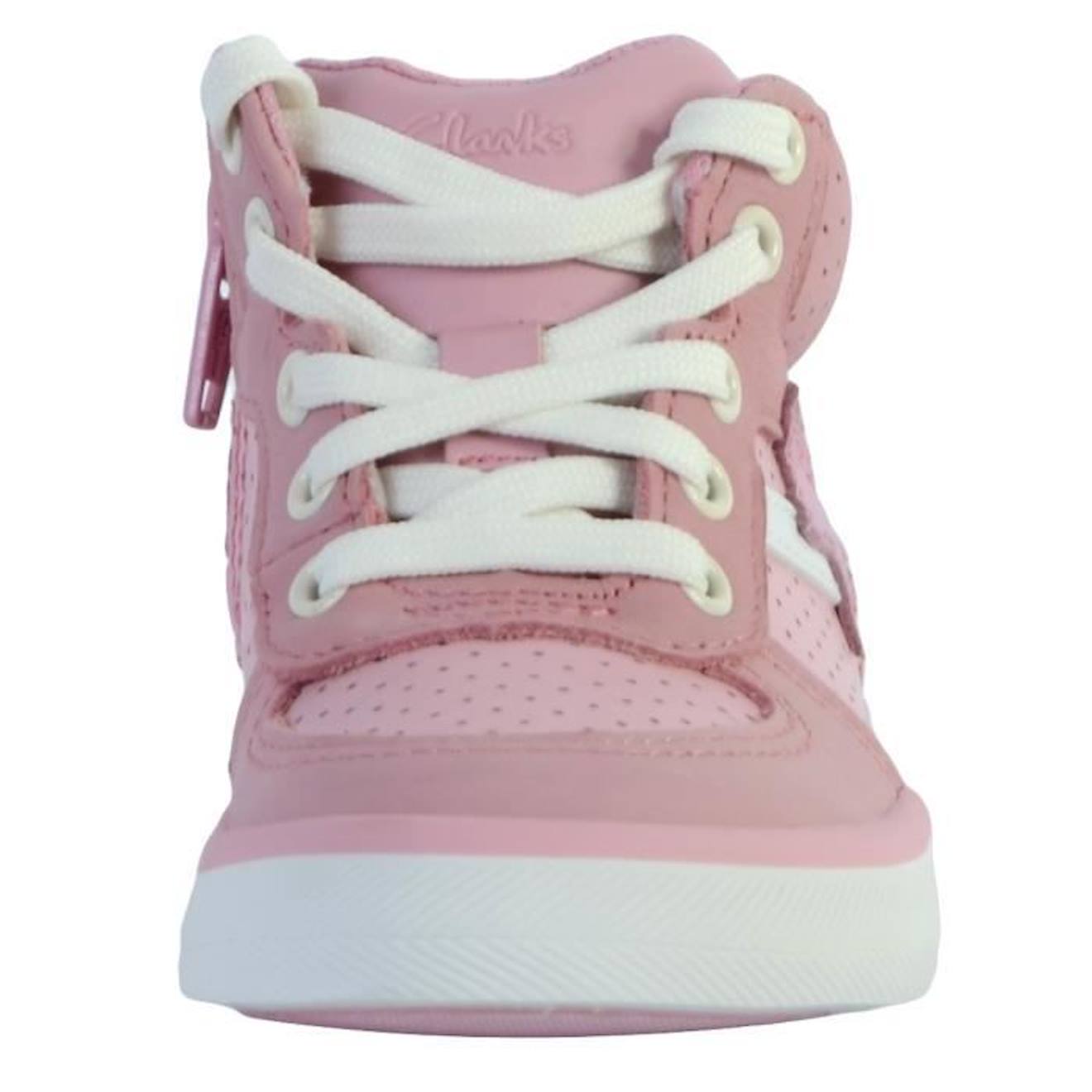 Basket Montante Cuir Enfant Clarks City Flake rose