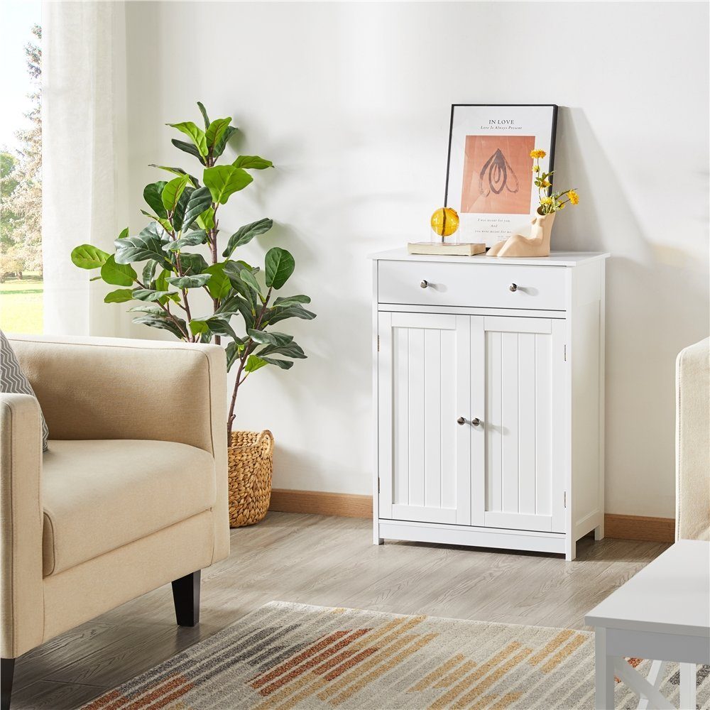 Yaheetech Badkommode Badezimmerschrank, Küchenschrank 60x30x80cm