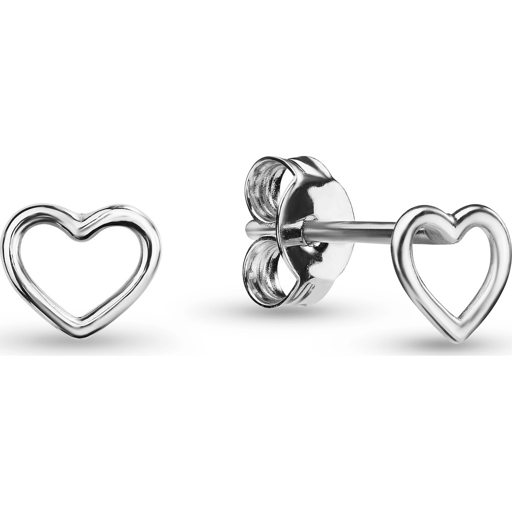Valeria Boucles d'oreilles à fermoir à poussette 375 Or blanc Boucles d'oreilles