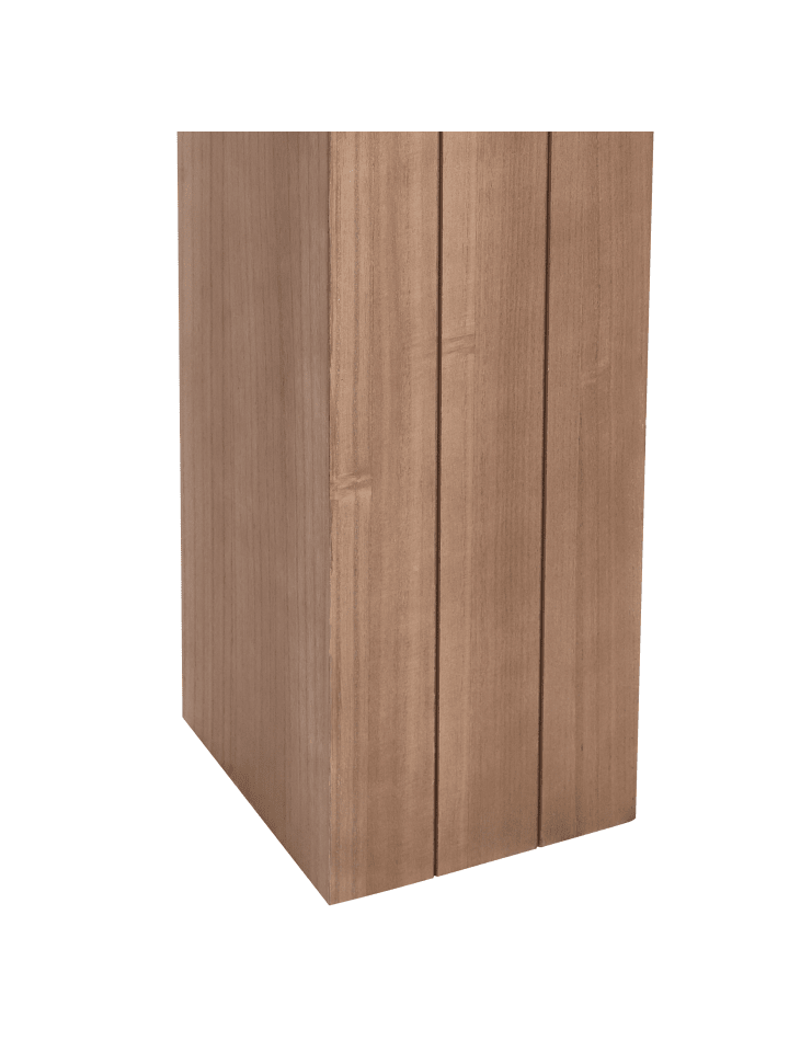 Beliani Kaminumrandung BUNBURY in Heller Holzfarbton - (W) 110 x (H) 100 x (L) 23 cm günstig kaufen onesize