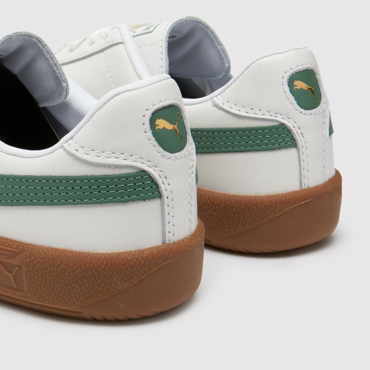 PUMA Terrace Classic-sneakers i vitt och grönt