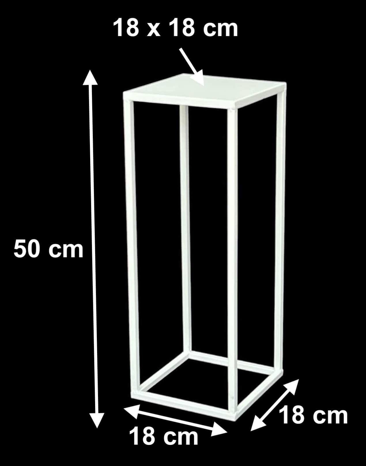 DanDiBo Blumenhocker DanDiBo Blumenhocker Metall Weiß Eckig 50 - 70 cm Blumenständer
