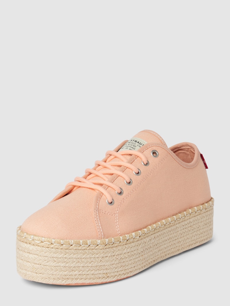 Plateau-Sneaker mit Label-Detail in lachs