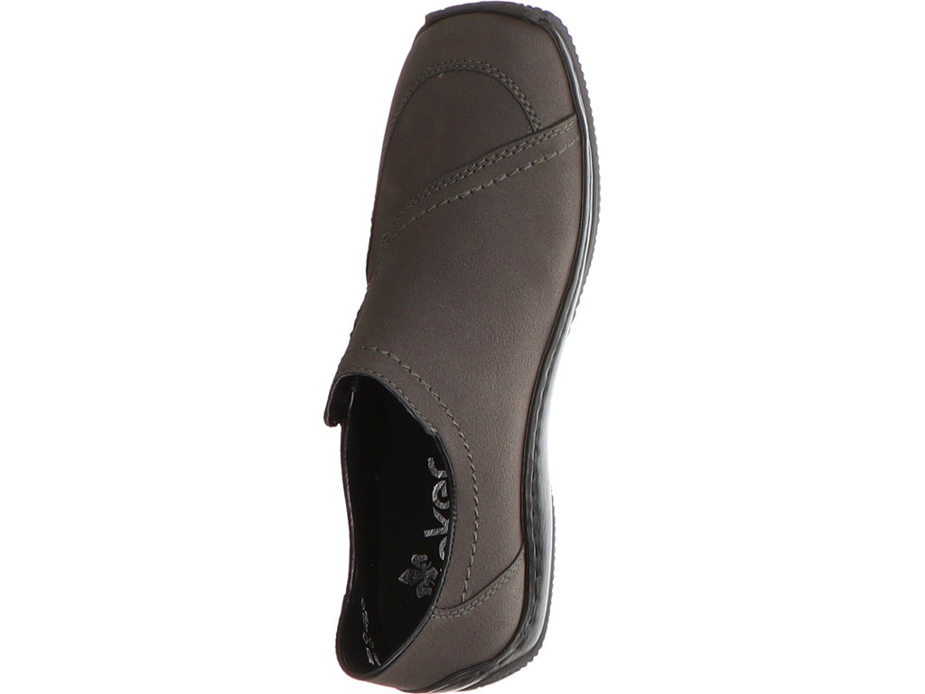 RIEKER Klassische Slipper grau morbido