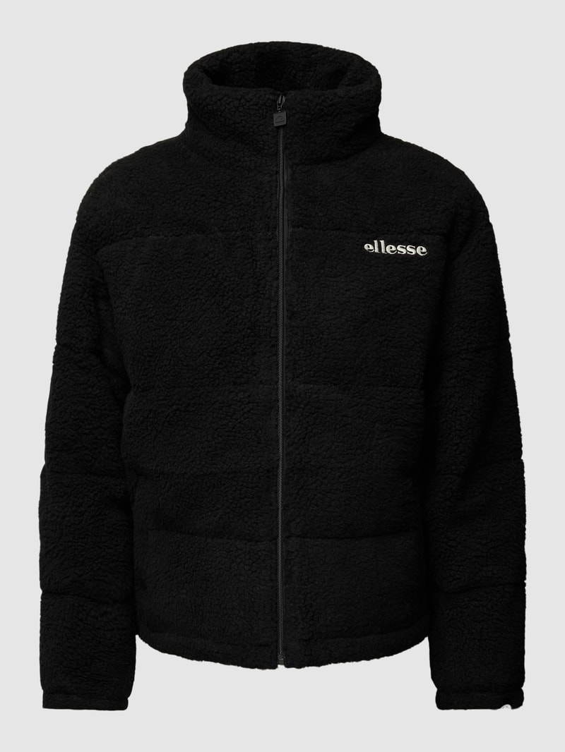 Steppjacke aus Teddyfell Modell 'GENOVESI' in schwarz