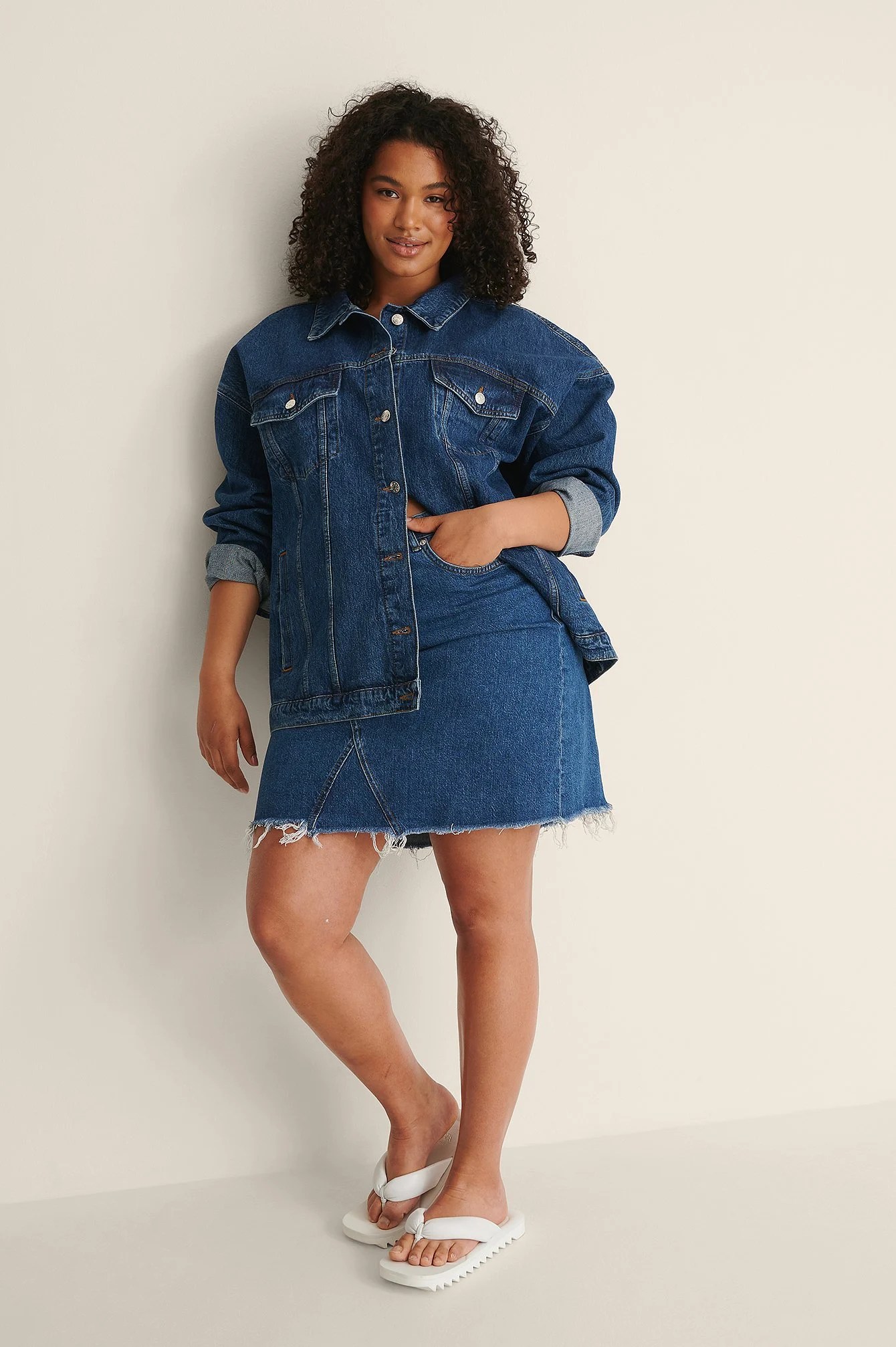 Übergroße Jeansjacke