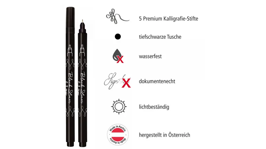 ONLINE Black Lettering 5-er Set