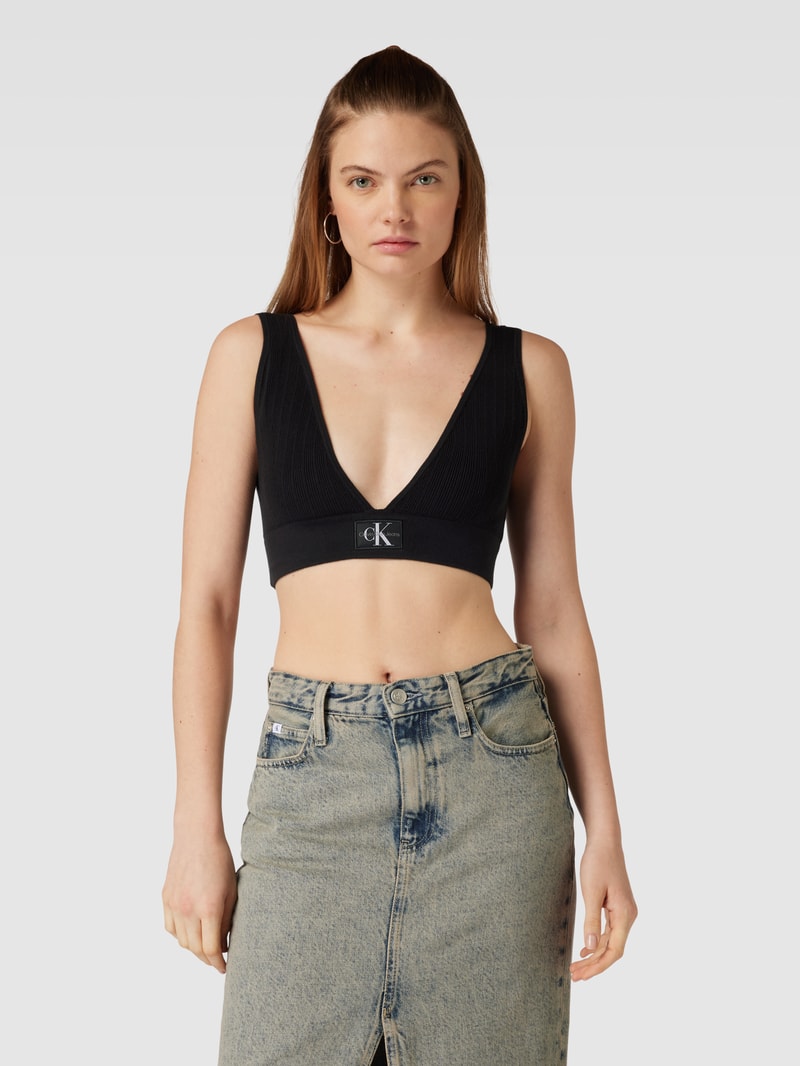 Bralette in Ripp-Optik in black
