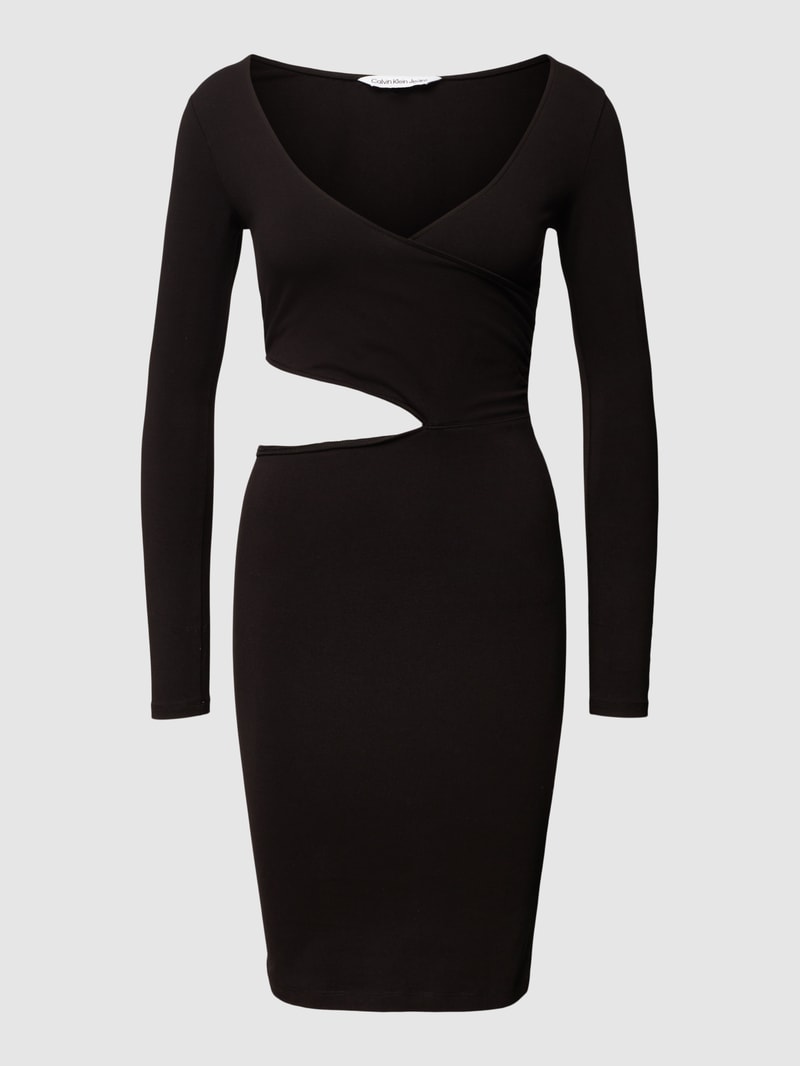 Jerseykleid mit Cut Out in black