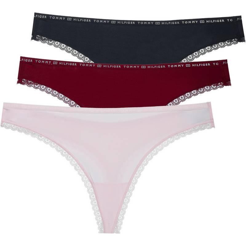 Tommy Hilfiger 3P THONG MICRO LACE Unterhose Damen