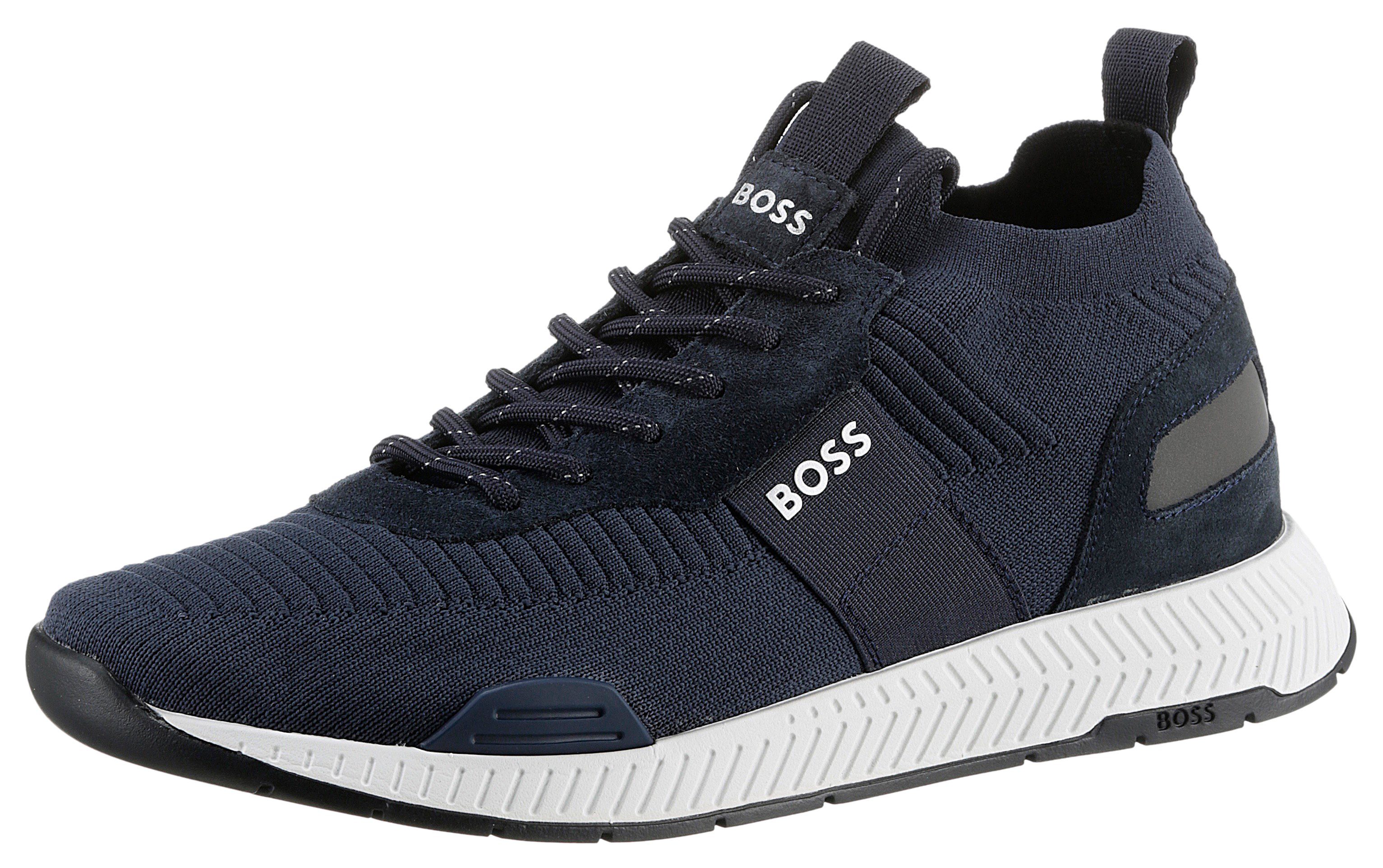 BOSS Titanium_Runn Slip-On Sneaker mit elastischem Einstieg