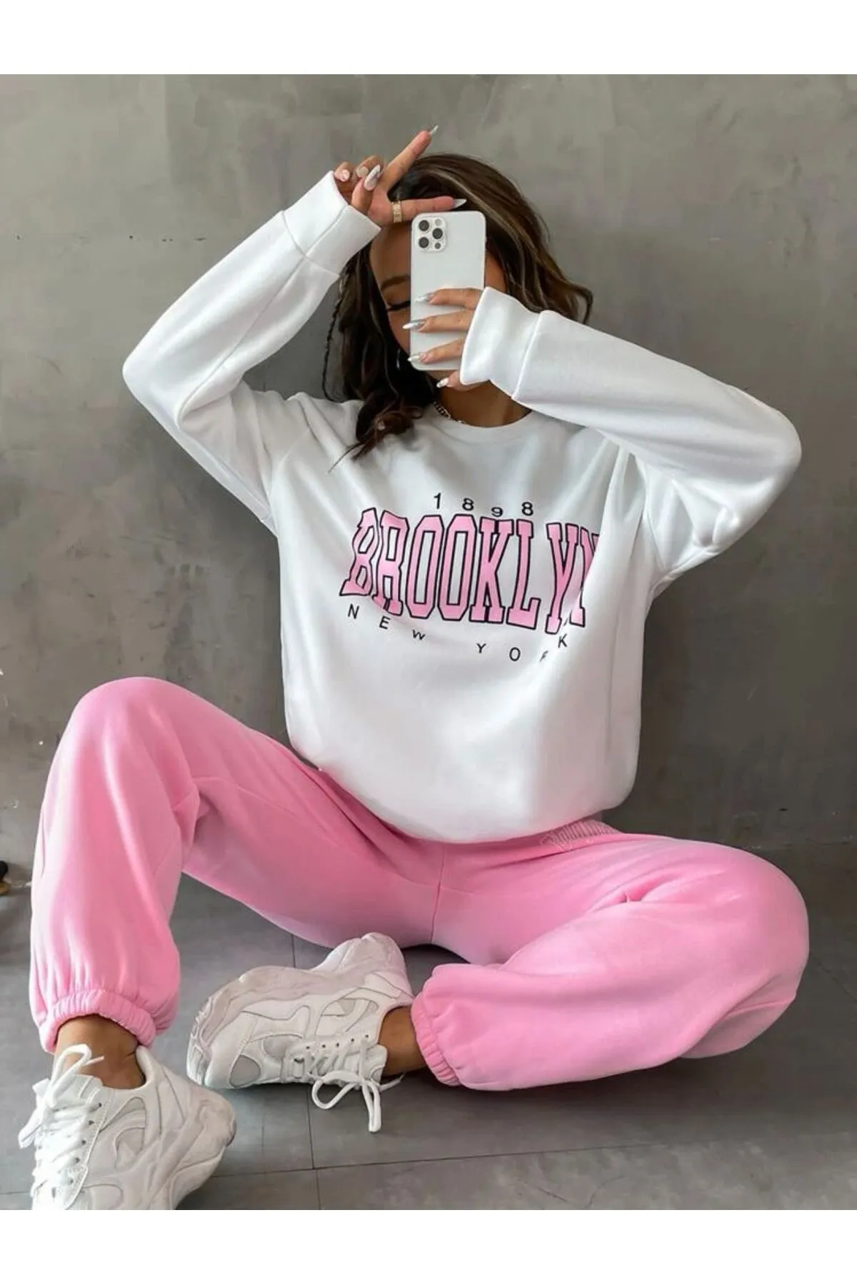MOONBULL  Sport-Sweatsuit Set - Weiß - Regular Fit