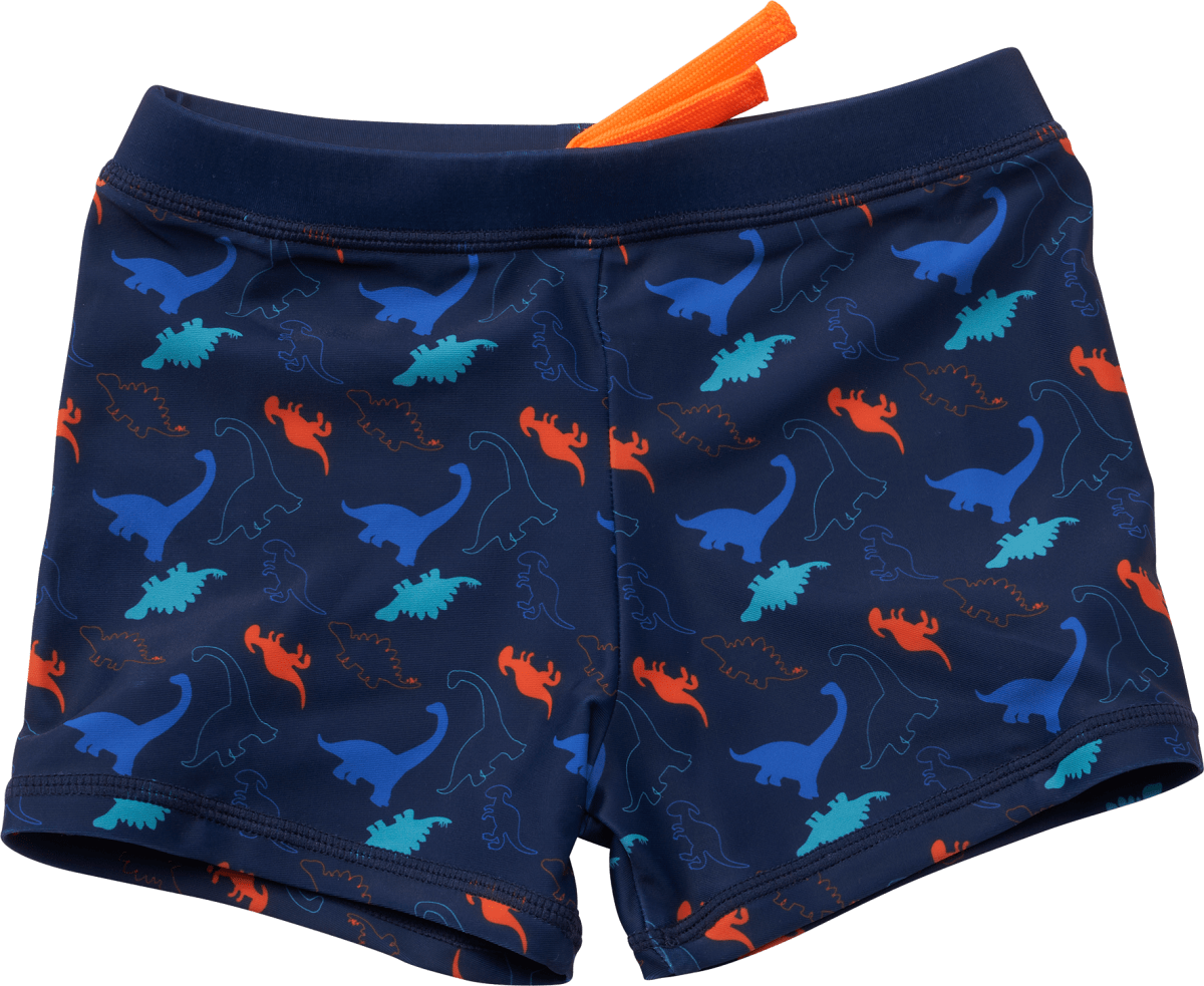 Badehose mit Dino-Muster, blau, Gr. 110/116, 1 St