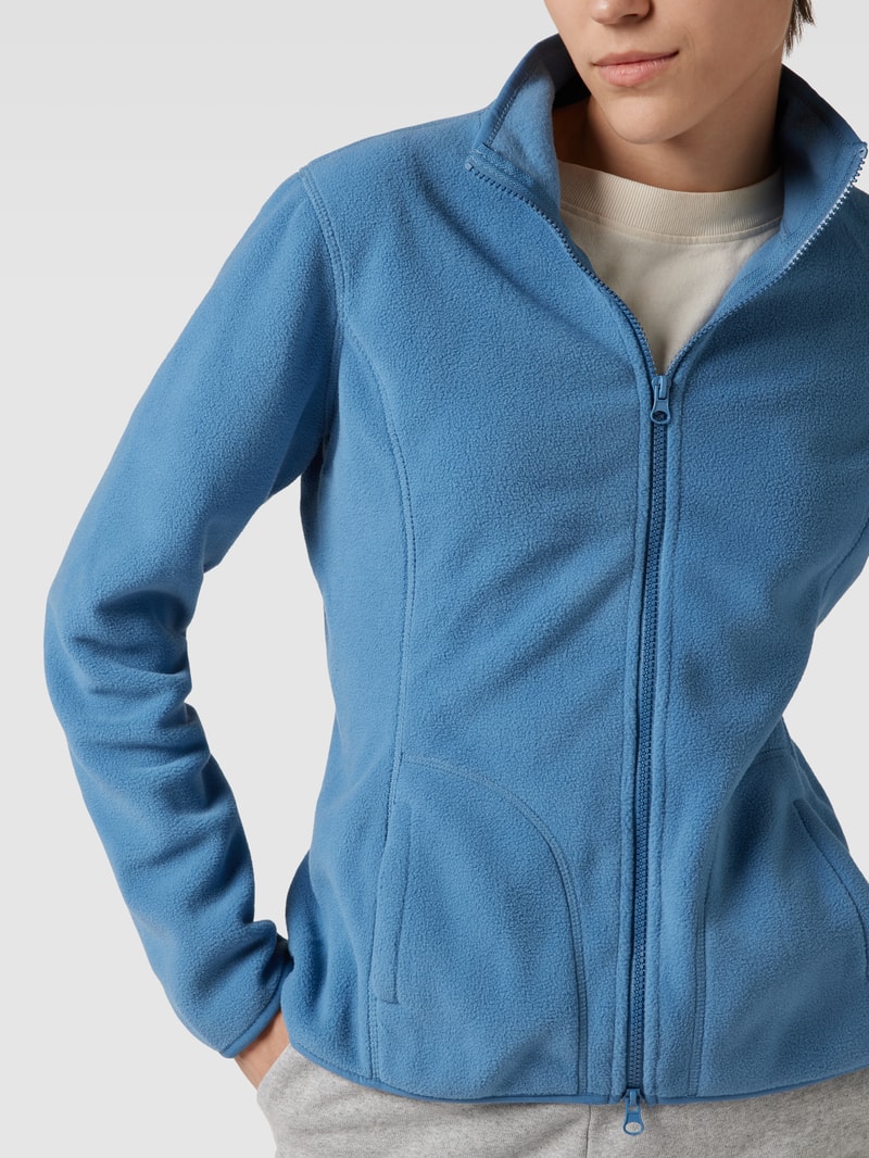 Fleecejacke mit Zweiwege-Reißverschluss in rauchblau