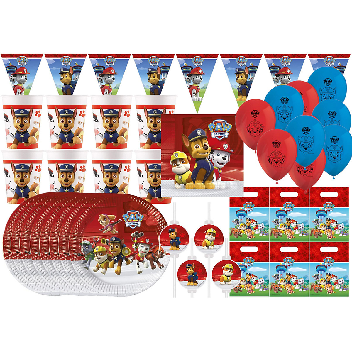 Paw Patrol - Kindergeburtstags-Set (55-teilig)