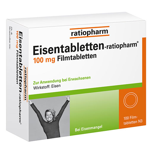 EISENTABLETTEN-ratiopharm 100 mg Filmtabletten  100 St  Filmtabletten