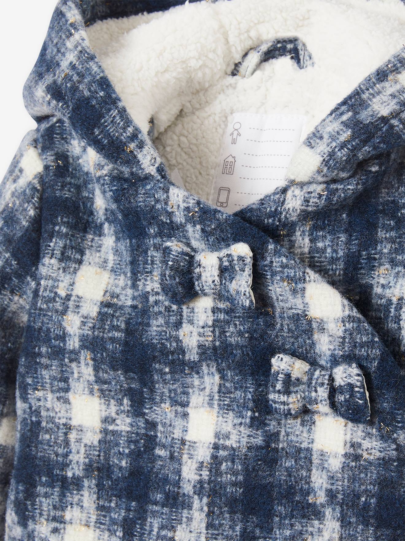 Vertbaudet Baby Jacke mit Recyclingmaterial - dunkelblau kariert
