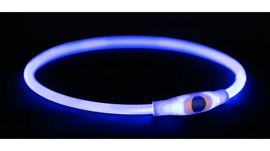 Trixie Flash Leuchtring USB S-M blau 40 cm/ø 8 mm Hundezubehör