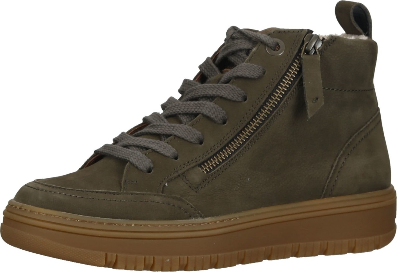 PAUL GREEN Stiefeletten grün Sportnub/Napm. military/messin