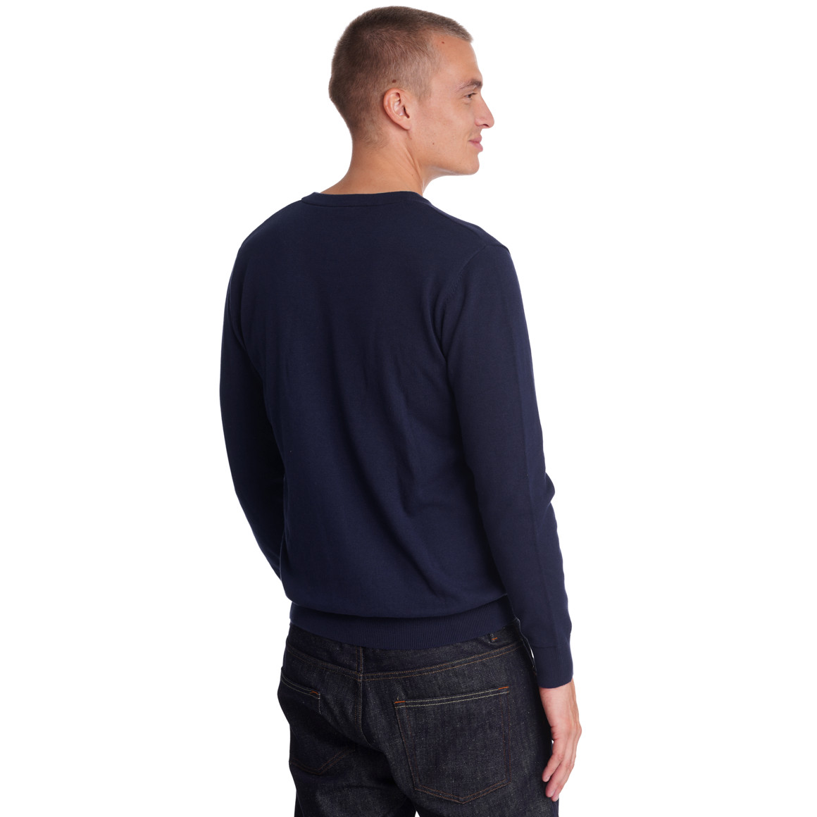 Herren Feinstrickpullover mit V-Ausschnitt
