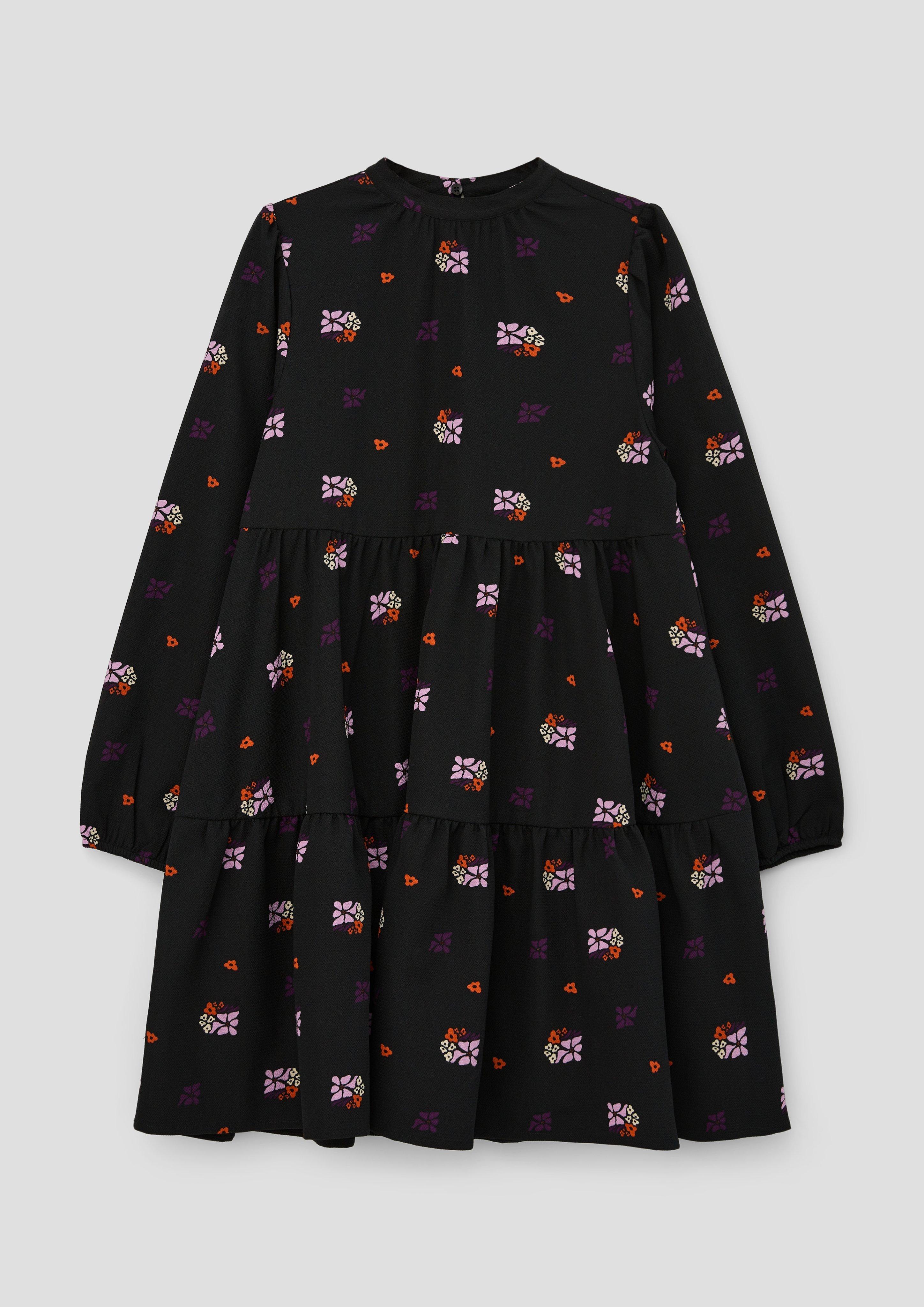 Crêpe-Kleid mit Raffung  2134012-99A1
