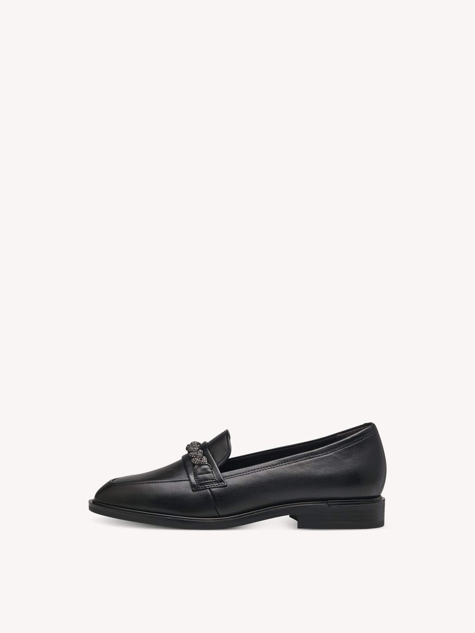 Slipper en cuir - noir