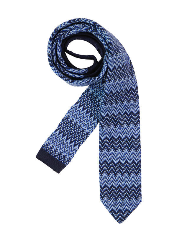 MISSONI, Krawatte, Strick,  marine-blau gemustert