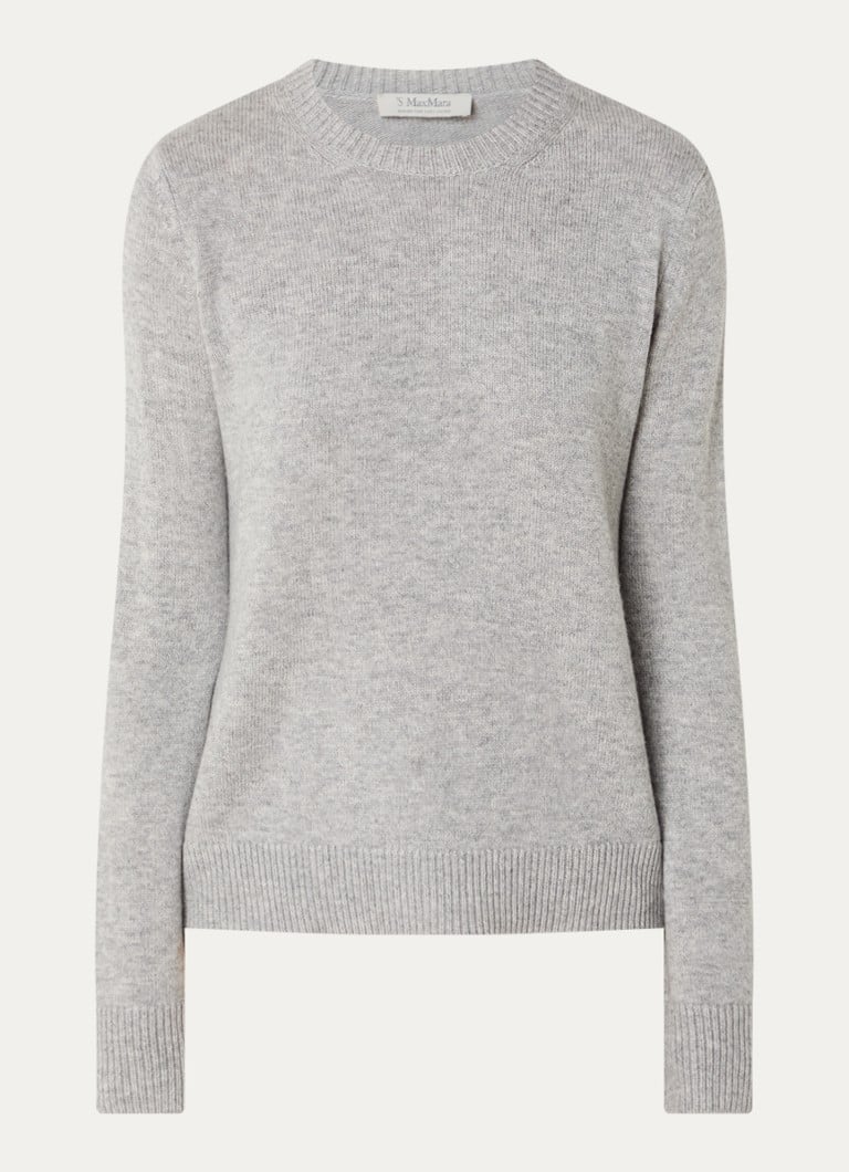 Pull en maille fine MaxMara Fedora en mélange de cachemire avec écussons