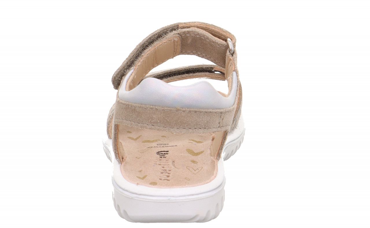 SPARKLE - Beige Sandale mit Klettverschluss