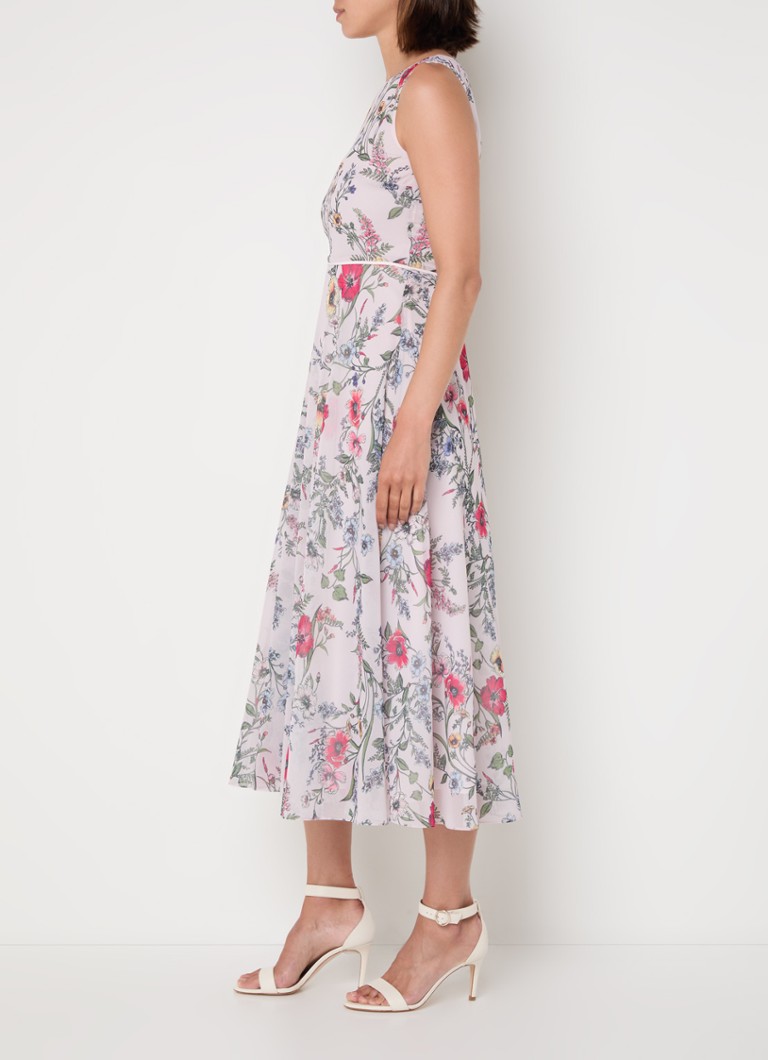 Abito midi Hobbs Carly in crêpe con stampa floreale