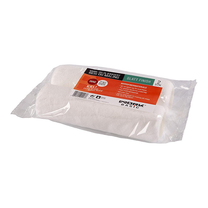 Work Basic Rulle 2-pk 230 mm mikrofiber 10 mm, Work
