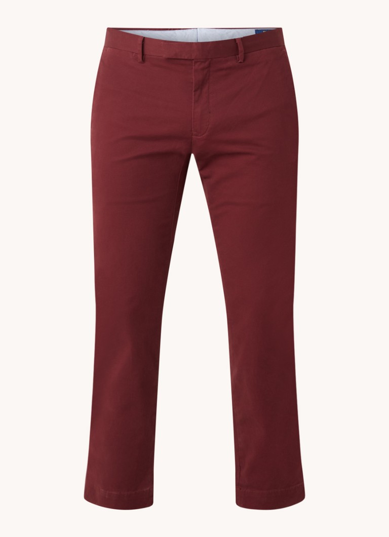 Calça chino Ralph Lauren Slim fit em sarja com elastano