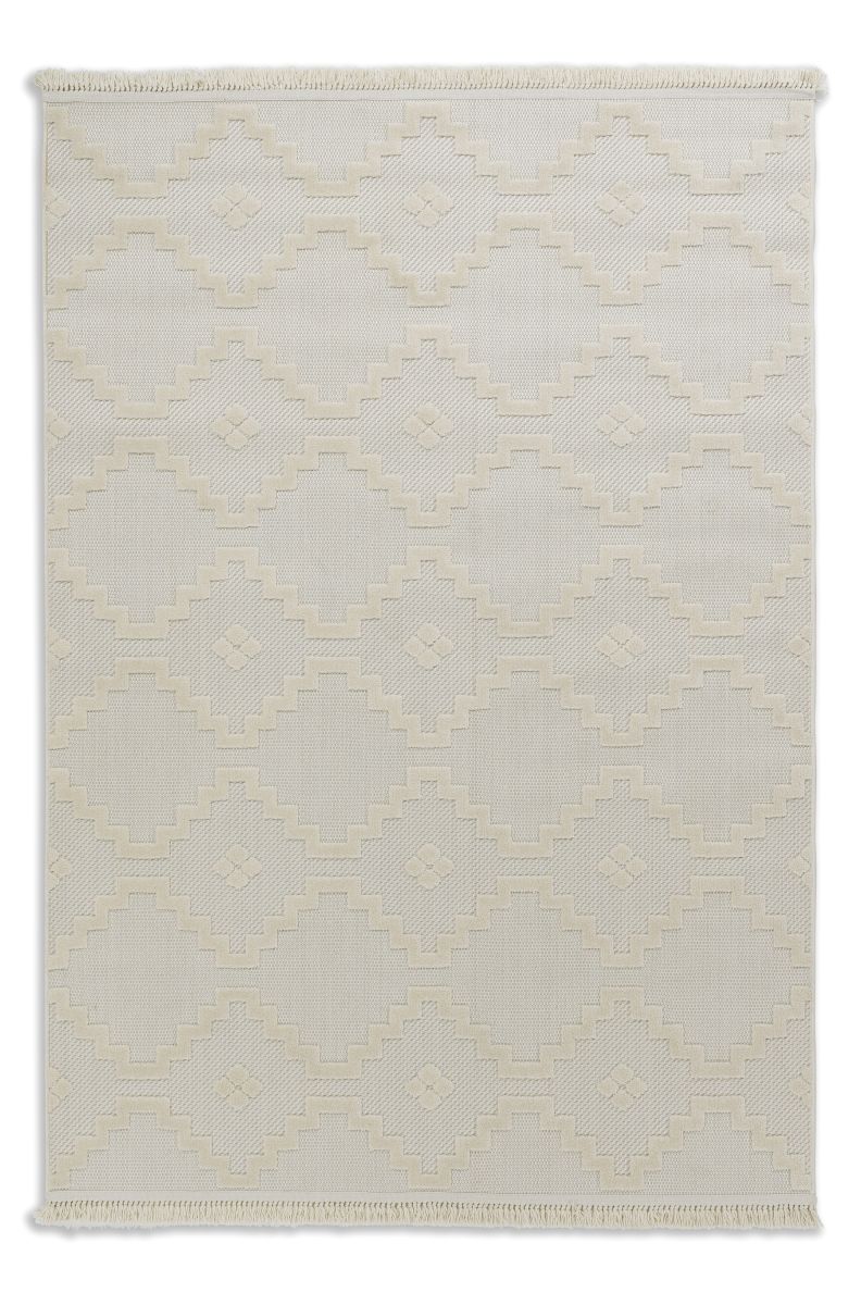 Schöner Wohnen Webteppich Summer Quadrate creme 80x150