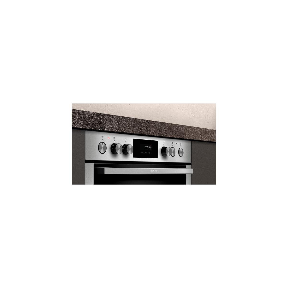 NEFF Einbaubackofen E2CCH7AN1, mit Teleskopauszug nachrüstbar, Pyrolytisch und Hydrolytisch, CircoTherm, Pyrolyse, EasyClean, LCD-Display