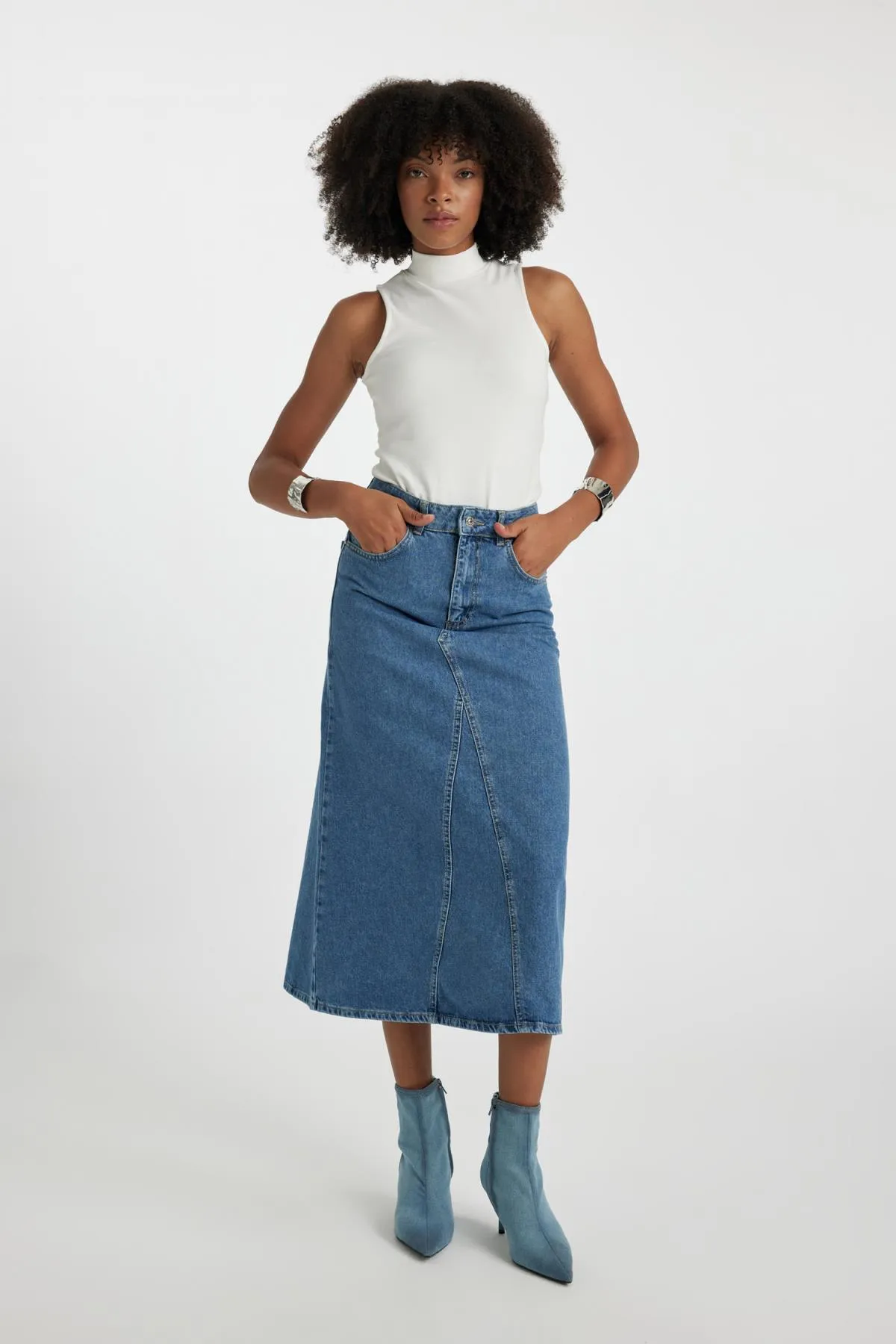 DeFacto  Langer Jeansrock mit langer Passform