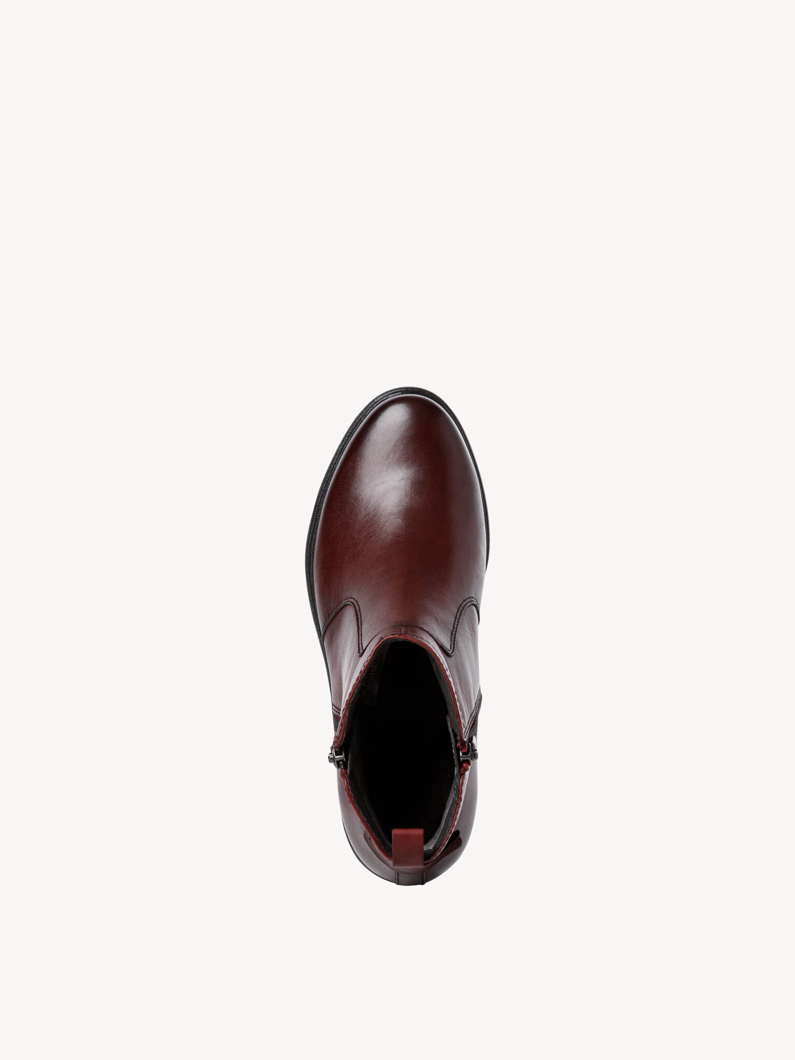 Bottine en cuir - rouge