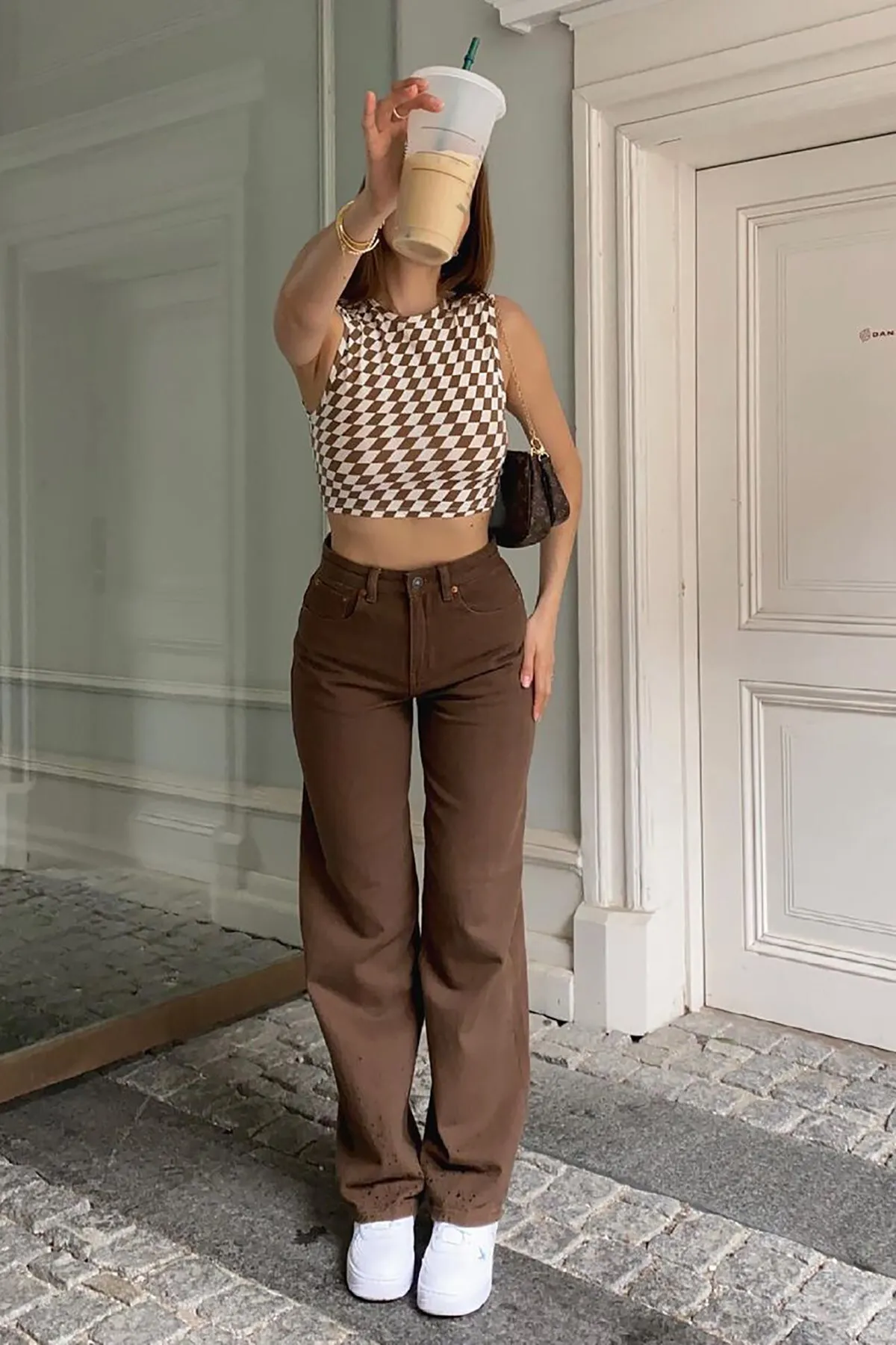 Madmext  Mad Girls – Braune Palazzo-Jeans MG1247