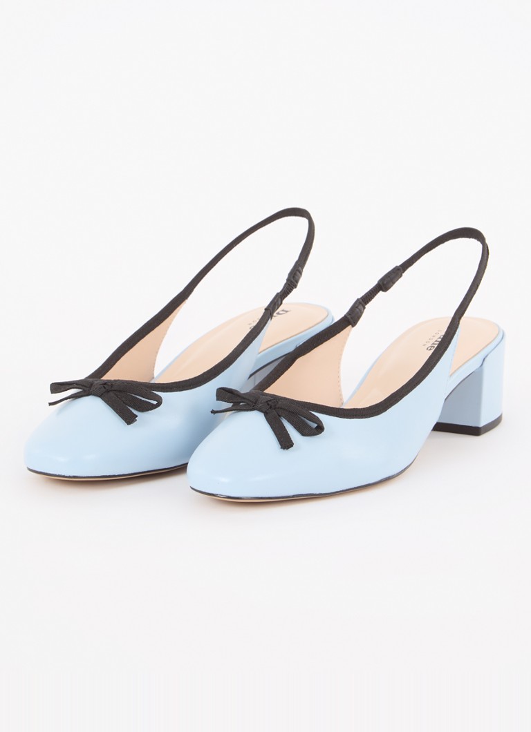 Pantofi eleganți din piele cu toc și fundă de la Dune London.