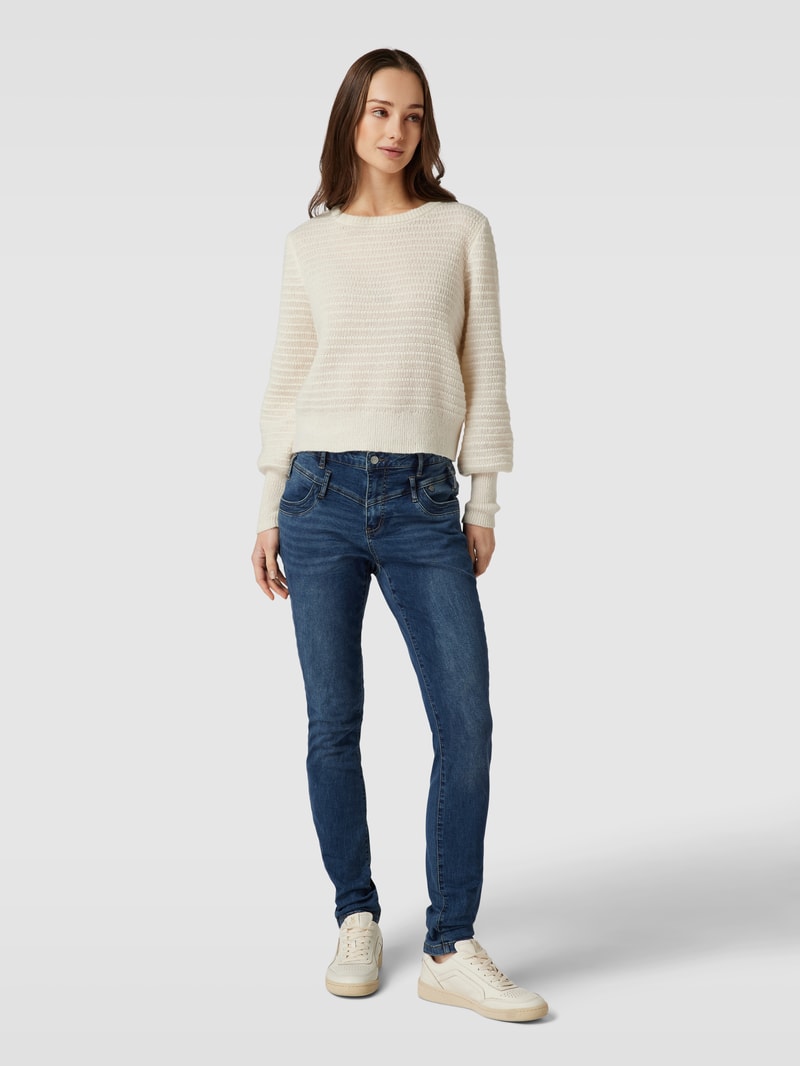 Regular Fit Jeans mit Label-Details Modell 'Florida' in blau