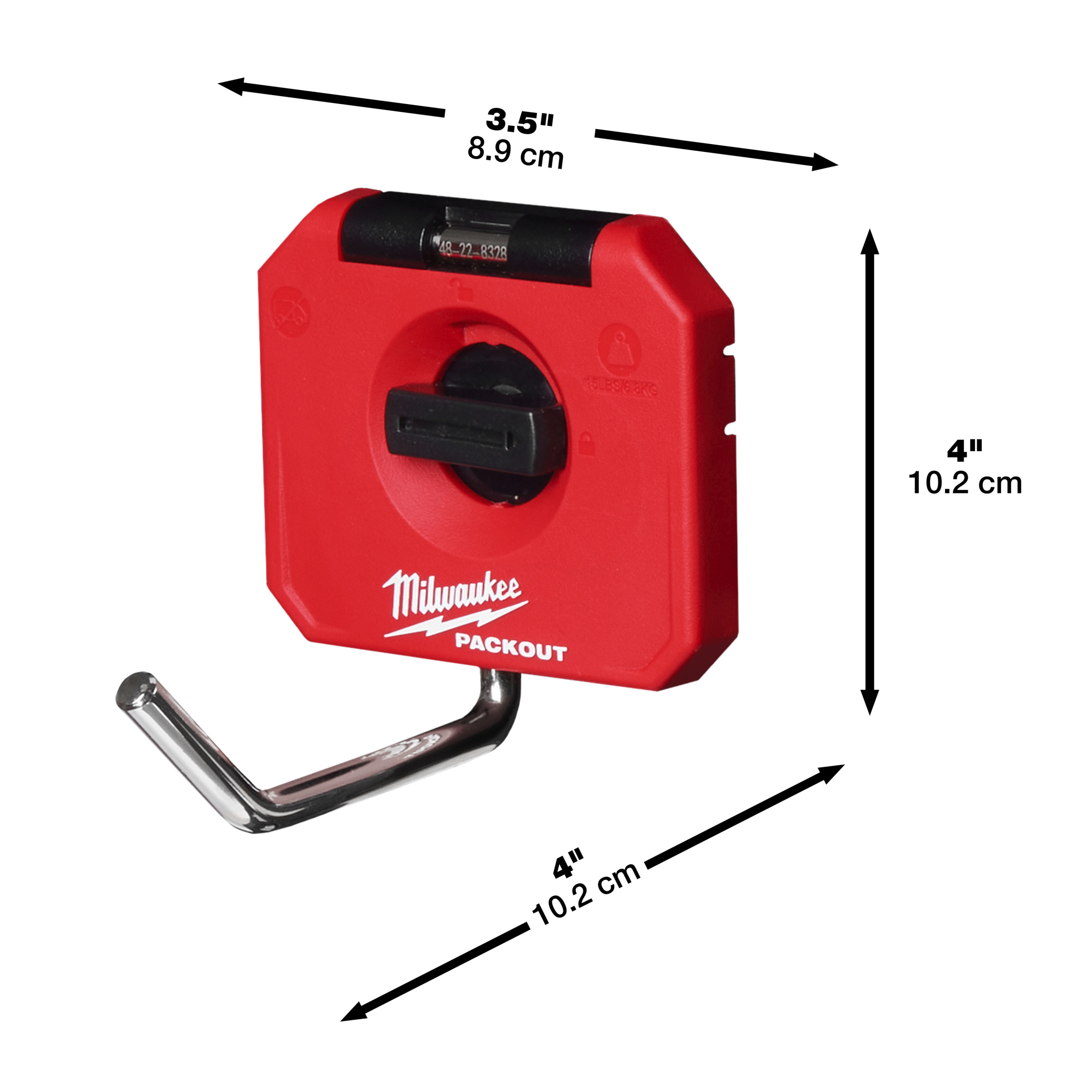 Milwaukee Accessories 4932493383 PACKOUT™ -koukku, suora