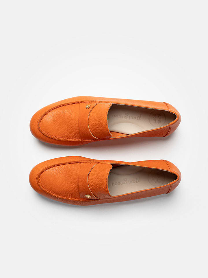 Paul Green Leder-Mokassins in Orange günstig kaufen