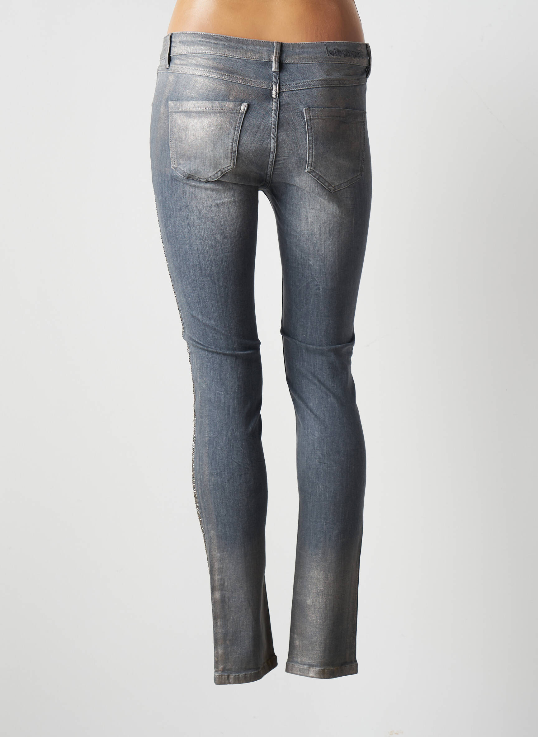 Huit Six Sept Jeans Skinny Femme couleur gris