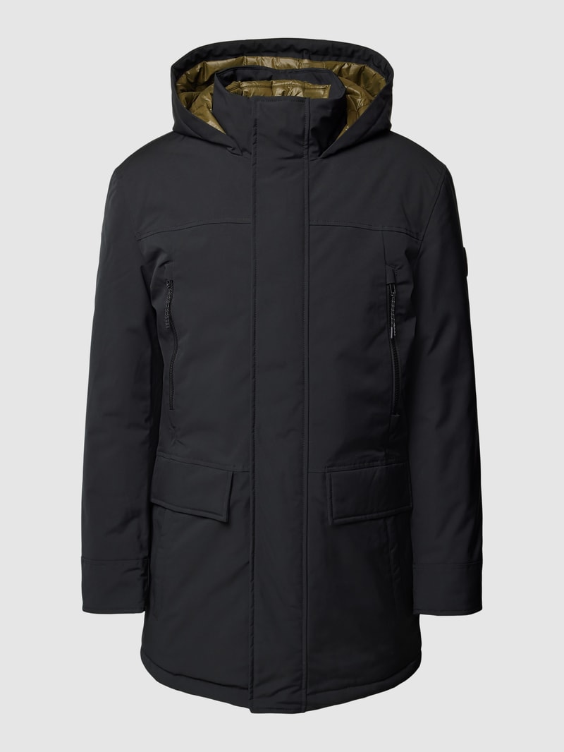 Jacke mit Kapuze in schwarz