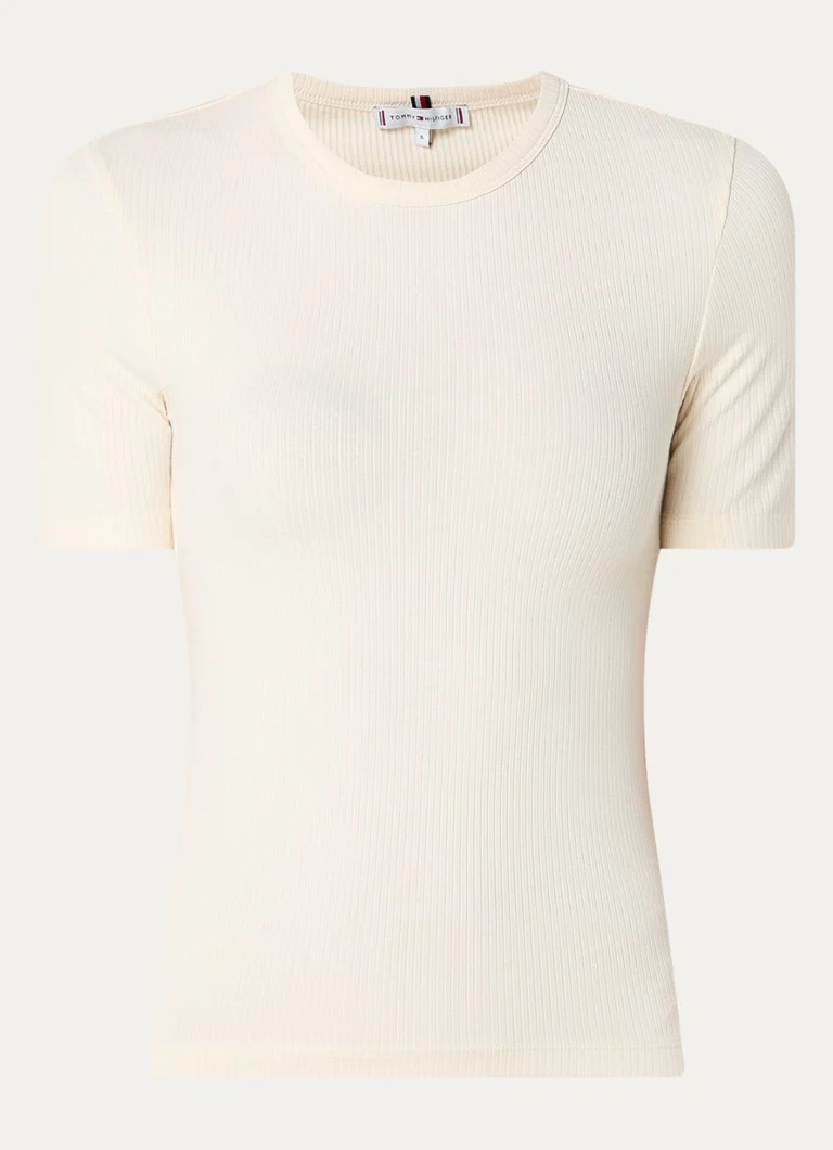 Tricou cu nervuri Tommy Hilfiger